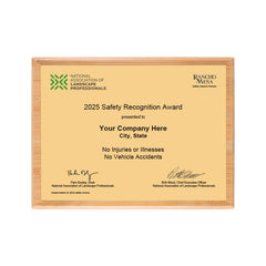 SAFETY - No Vehicle Accidents, No Injuries or Illnesses