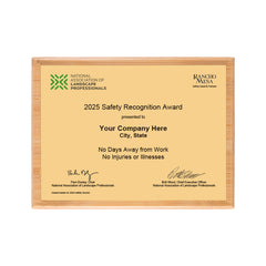 SAFETY - No Days Away from Work, No Injuries or Illnesses